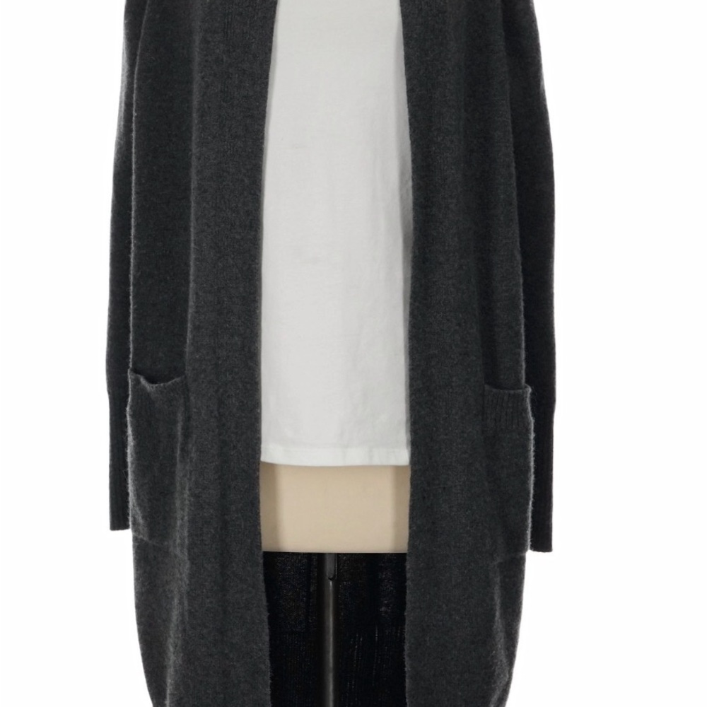 Athleta Long Dark Gray Wool/Cashmere Cardigan